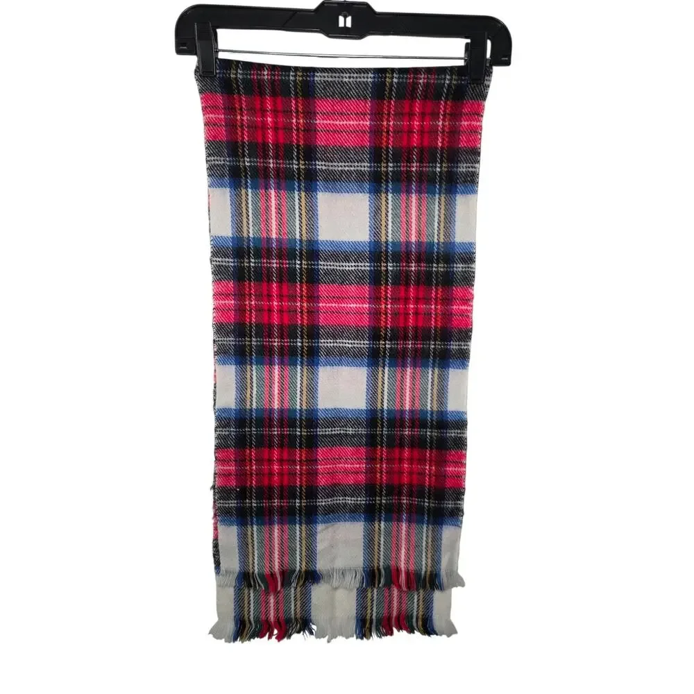 Lot of 3 Plaid Scarves Pendleton Wool + Plush Apparel Oversized Wrap